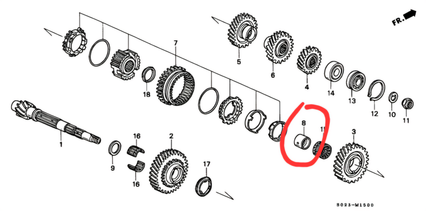 B Series Countershaft 2nd Gear Collar